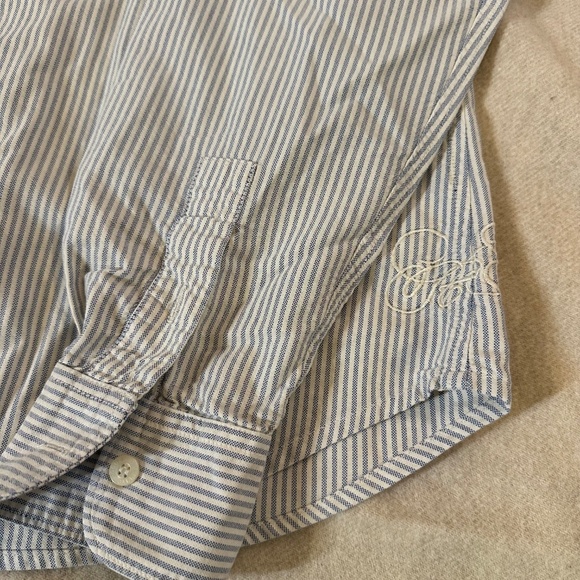 Rogue's Gallery Oxford cloth shirt in blue/white stripe, size M (fits S) - Picture 5 of 6